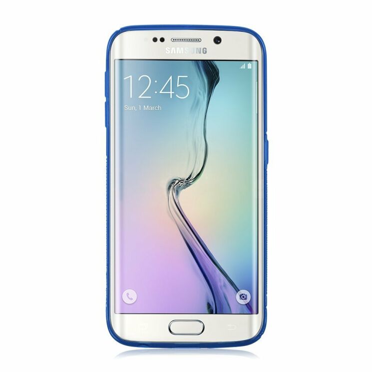 Силиконовая накладка Deexe S Line для Samsung Galaxy S6 edge (G925) - Blue: фото 3 з 5