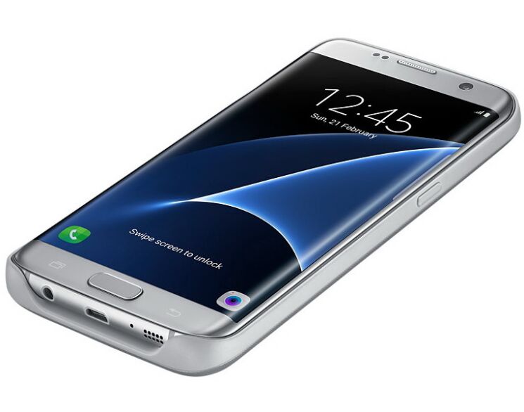 Чехол-аккумулятор Backpack Cover для Samsung Galaxy S7 edge (G935) EP-TG935BBRGRU - Silver: фото 3 из 5