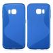 Силиконовая накладка Deexe S Line для Samsung Galaxy S6 edge (G925) - Blue (S6-2558L). Фото 2 из 5