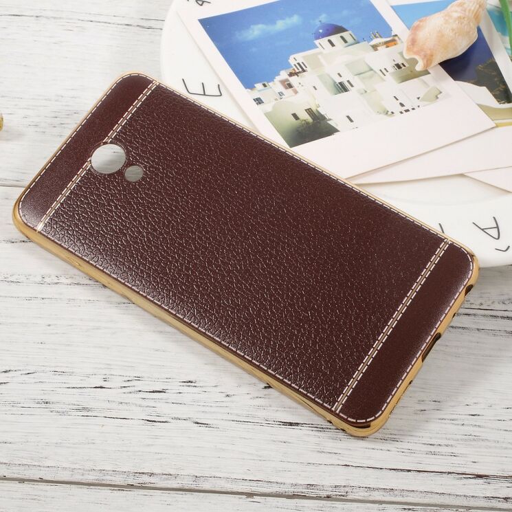 Силиконовый (TPU) чехол Deexe Leather Skin для Meizu M5 Note - Brown: фото 3 из 3
