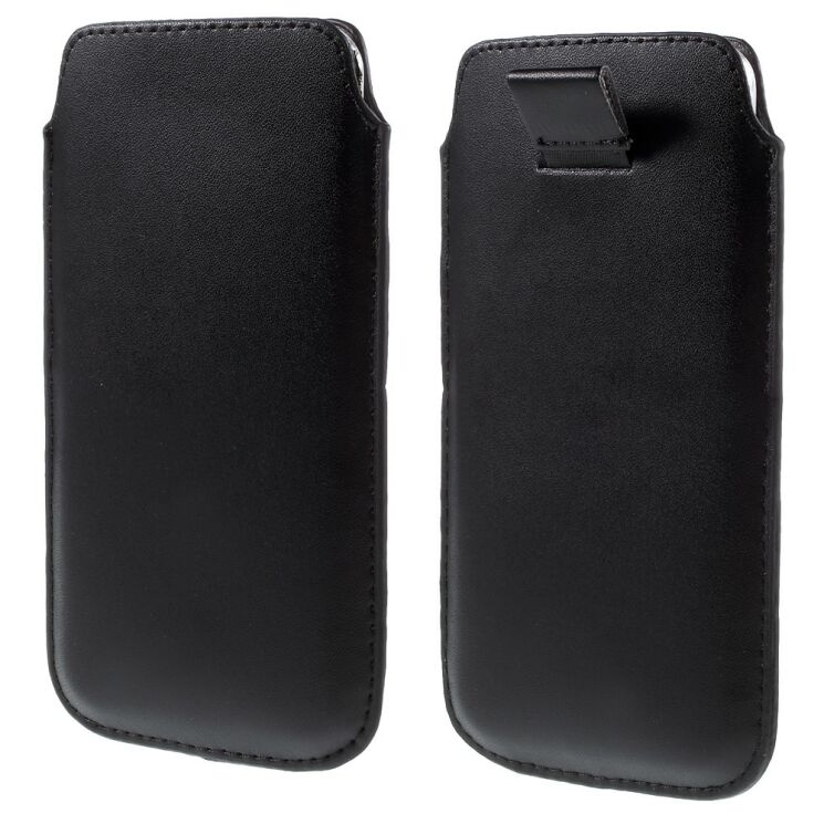 Чехол-карман Deexe Handy Pouch L для смартфонов шириной до 78мм - Black: фото 1 из 6