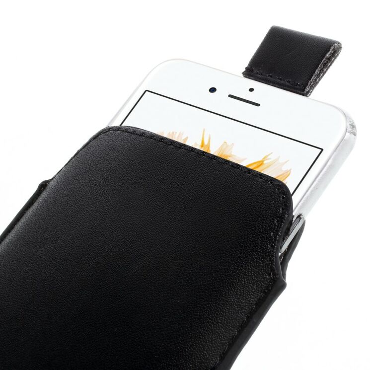 Чехол-карман Deexe Handy Pouch L для смартфонов шириной до 78мм - Black: фото 4 из 6