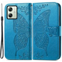 Чехол UniCase Butterfly Pattern для Motorola Moto G54 / G54 Power - Blue: фото 1 из 6
