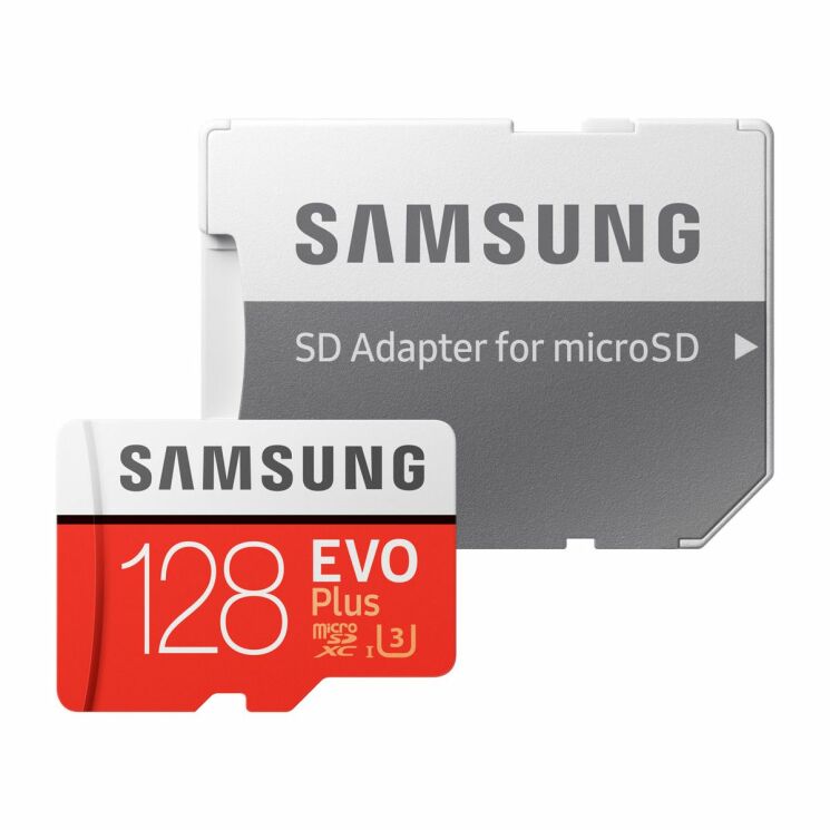 Карта памяти MicroSD Samsung 128GB 10 class EVO PLUS UHS-I U3 + адаптер (MB-MC128HA/RU): фото 4 из 7