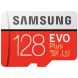 Карта памяти MicroSD Samsung 128GB 10 class EVO PLUS UHS-I U3 + адаптер (MB-MC128HA/RU) (MC-0617). Фото 1 из 7