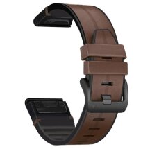 Шкіряний ремінець UniCase Leather Strap для годинників Garmin з кріпленням Quick Fit 22mm - Coffee: фото 1 з 4