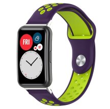 Ремінець Deexe Dot Color для Huawei Watch Fit - Purple / Green: фото 1 з 4
