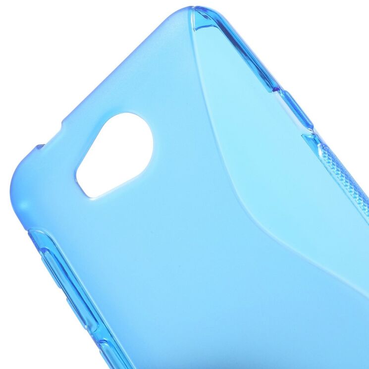 Силиконовый чехол Deexe S Line для Huawei Y3 II - Blue: фото 5 из 5