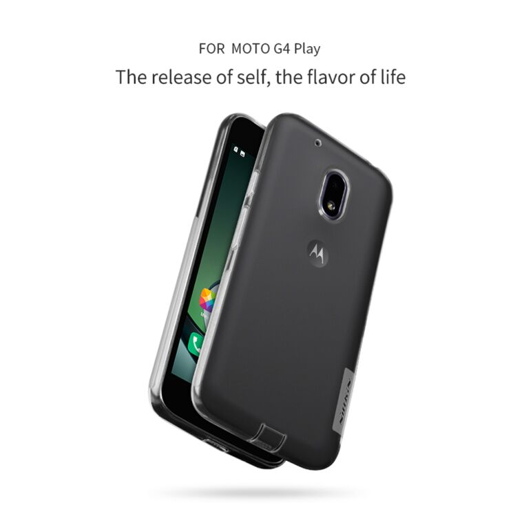 Силіконовий (TPU) чохол NILLKIN Nature для Motorola Moto G4 Play - Gray: фото 7 з 14