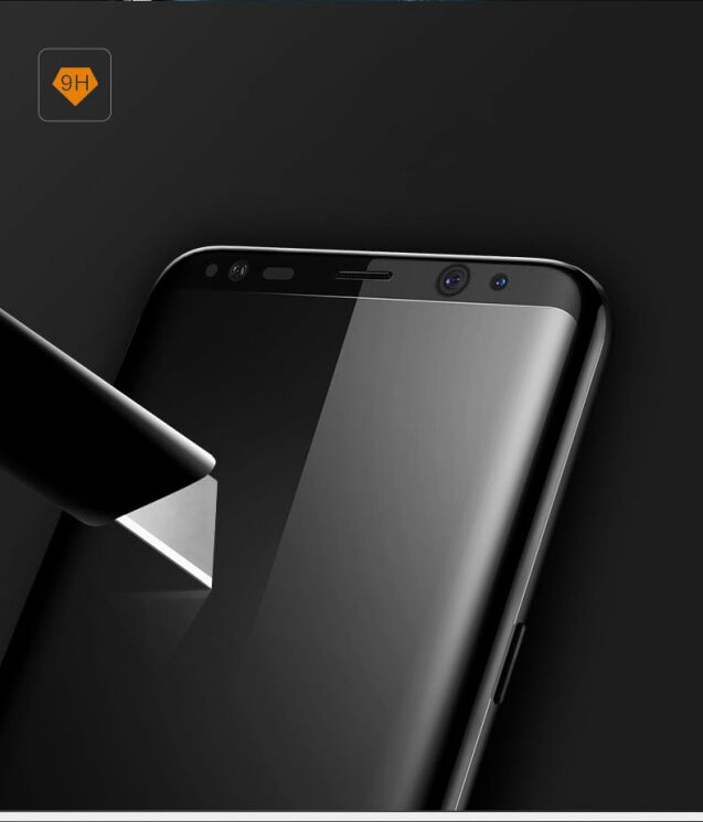 Захисне скло MOCOLO 3D Curved Full Size для Samsung Galaxy S8 Plus (G955) - Black: фото 5 з 8