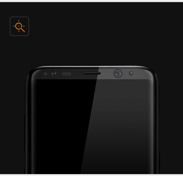 Захисне скло MOCOLO 3D Curved Full Size для Samsung Galaxy S8 Plus (G955) - Black: фото 3 з 8