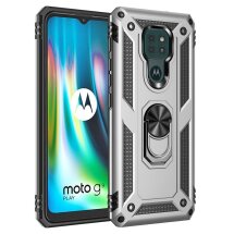 Защитный чехол Deexe Armor Case для Motorola Moto G9 Play / Moto E7 Plus - Silver: фото 1 из 7