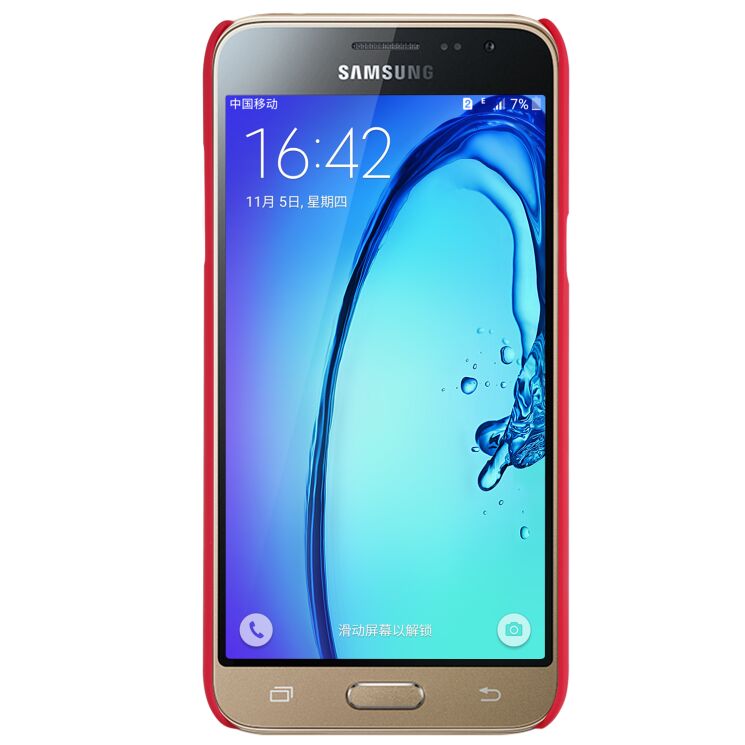 Пластиковая накладка NILLKIN Frosted Shield для Samsung Galaxy J3 2016 (J320) - Red: фото 2 из 17