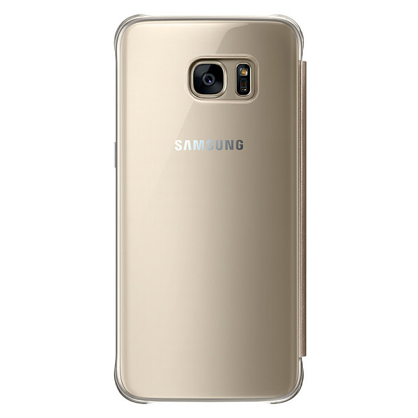 Чехол Clear View Cover для Samsung Galaxy S7 edge (G935) EF-ZG935CFEGRU - Gold: фото 2 из 8