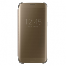 Чехол Clear View Cover для Samsung Galaxy S7 edge (G935) EF-ZG935CFEGRU - Gold: фото 1 из 8
