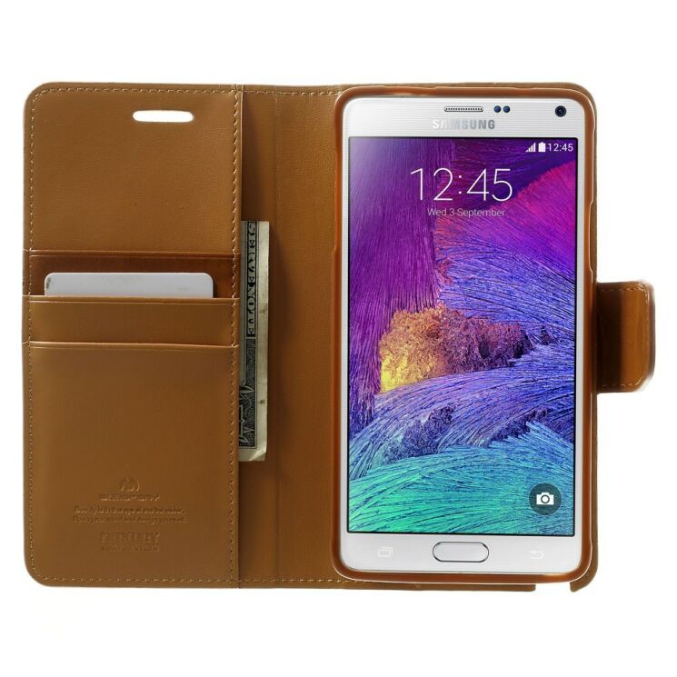 Чехол MERCURY Sonata Diary для Samsung Galaxy Note 4 (N910) - Brown: фото 5 из 12
