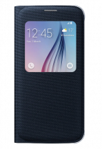 Чехол S View Cover (Textile) для Samsung S6 (G920) EF-CG920 - Black: фото 1 из 9