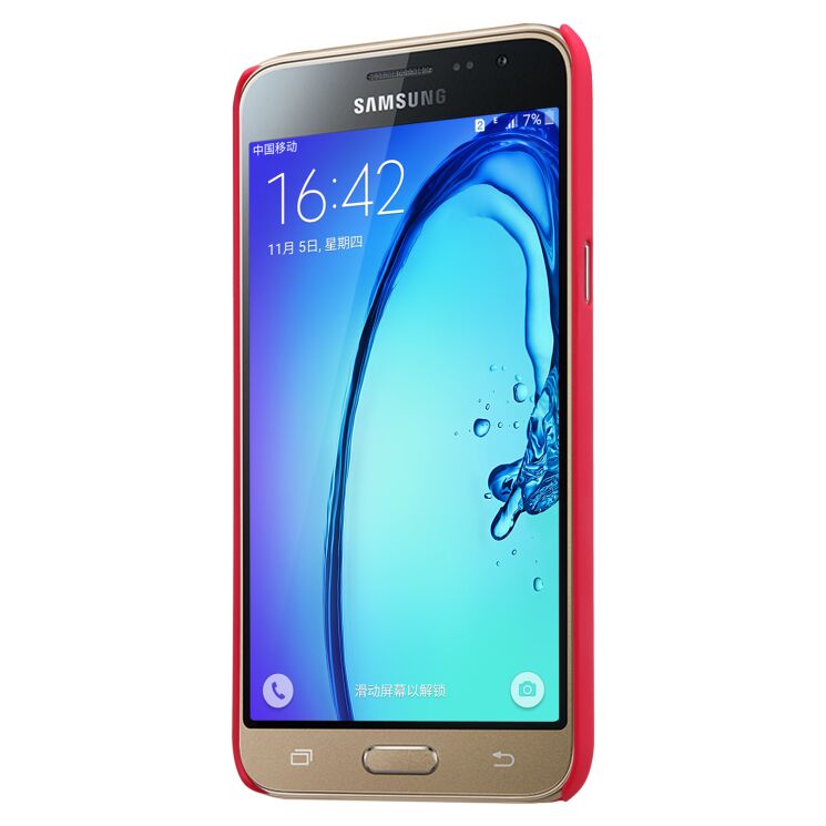 Пластиковая накладка NILLKIN Frosted Shield для Samsung Galaxy J3 2016 (J320) - Red: фото 4 из 17