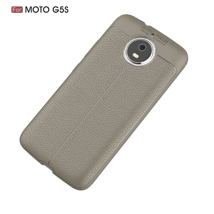 Защитный чехол Deexe Leather Cover для Motorola Moto G5s - Grey: фото 2 из 11