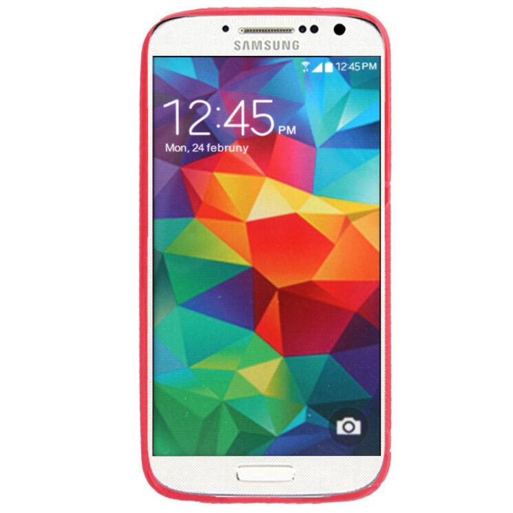 Силиконовая накладка Deexe S Line для Samsung S5 mini (G800) - Red: фото 2 з 5