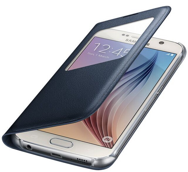 Чехол S View Cover для Samsung S6 (G920) EF-CG920PBEGRU - Black: фото 4 из 5