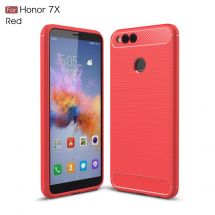 Защитный чехол UniCase Carbon для Huawei Honor 7X - Red: фото 1 из 10