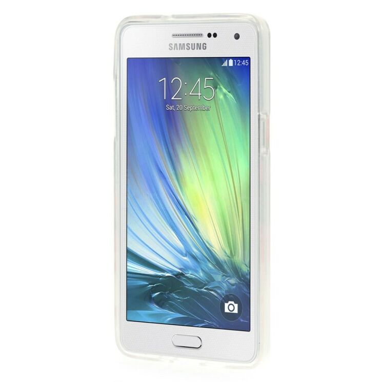 Силиконовая накладка Deexe Pretty Flowers для Samsung Galaxy A3 (A300) - Light Blue: фото 3 из 6