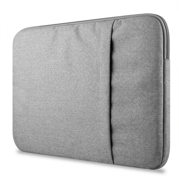 Чехол Deexe Nylon Case для планшетов и ноутбуков диагональю до 13 дюймов - Light Grey: фото 5 из 5
