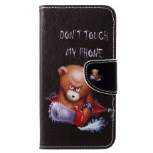 Чехол-книжка Deexe Color Wallet для Motorola Moto E5 Play - Angry Bear: фото 1 из 5