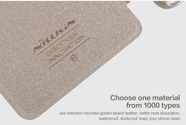 Чехол-книжка NILLKIN Sparkle Series для Lenovo Vibe K5 Note - Gold: фото 17 из 19