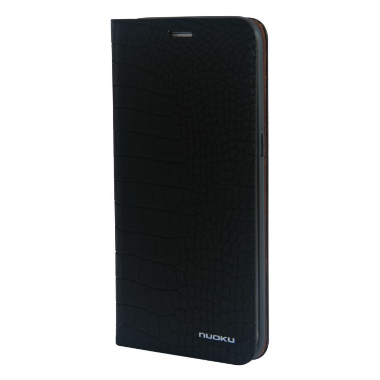 Кожаный чехол NUOKU Croc Series для Samsung Galaxy S7 edge (G935) - Black: фото 3 з 6