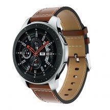 Кожаный ремешок Deexe Classic для Samsung Galaxy Watch 46mm / Watch 3 45mm / Gear S3 - Brown: фото 1 из 4