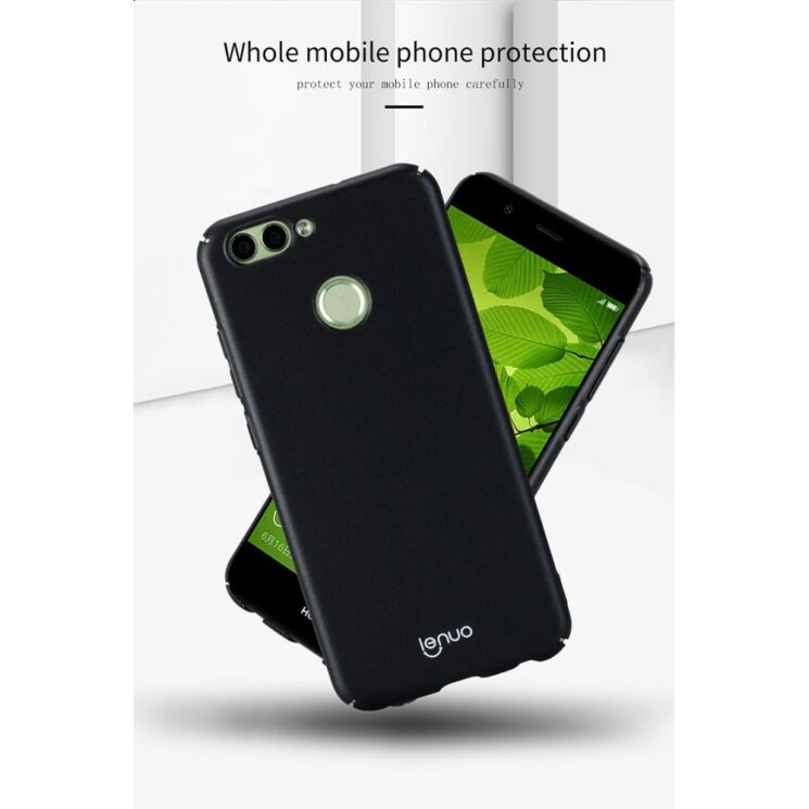 Пластиковый чехол LENUO Silky Touch для Huawei Nova 2 - Black: фото 7 из 10