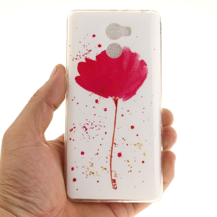 Силиконовый (TPU) чехол Deexe Life Style для Xiaomi Redmi 4 - Red Flower: фото 5 из 6
