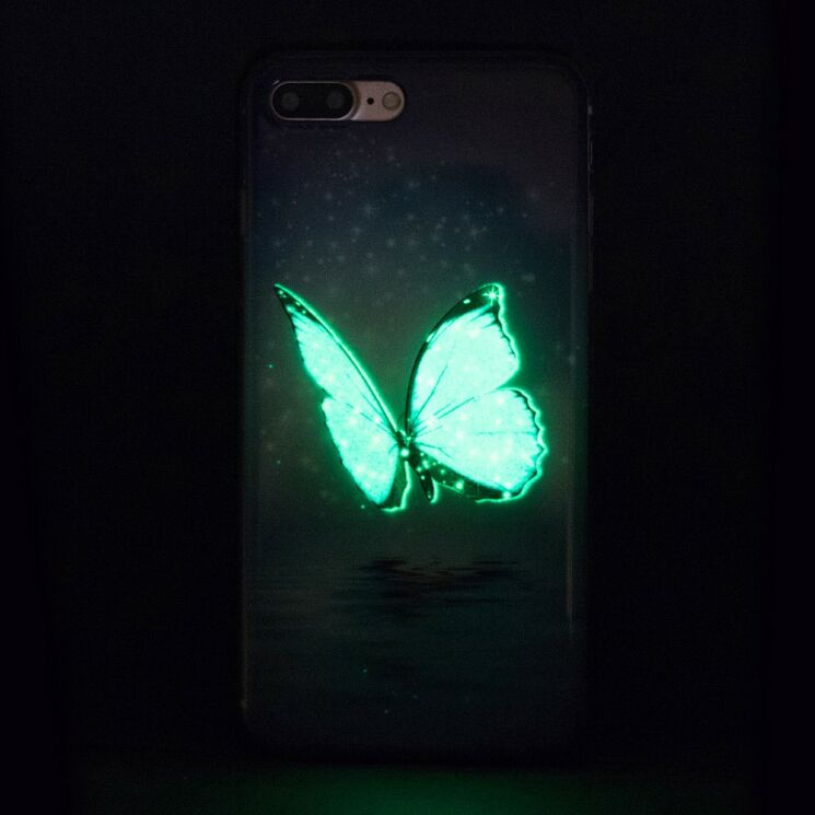 Силиконовый (TPU) чехол Deexe LumiCase для iPhone 7 Plus / iPhone 8 Plus - Butterfly Pattern: фото 7 из 7