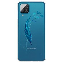 Силіконовий (TPU) чохол Deexe Pretty Glossy для Samsung Galaxy A12 (A125) / A12 Nacho (A127) / M12 (M127) - Feather: фото 1 з 4