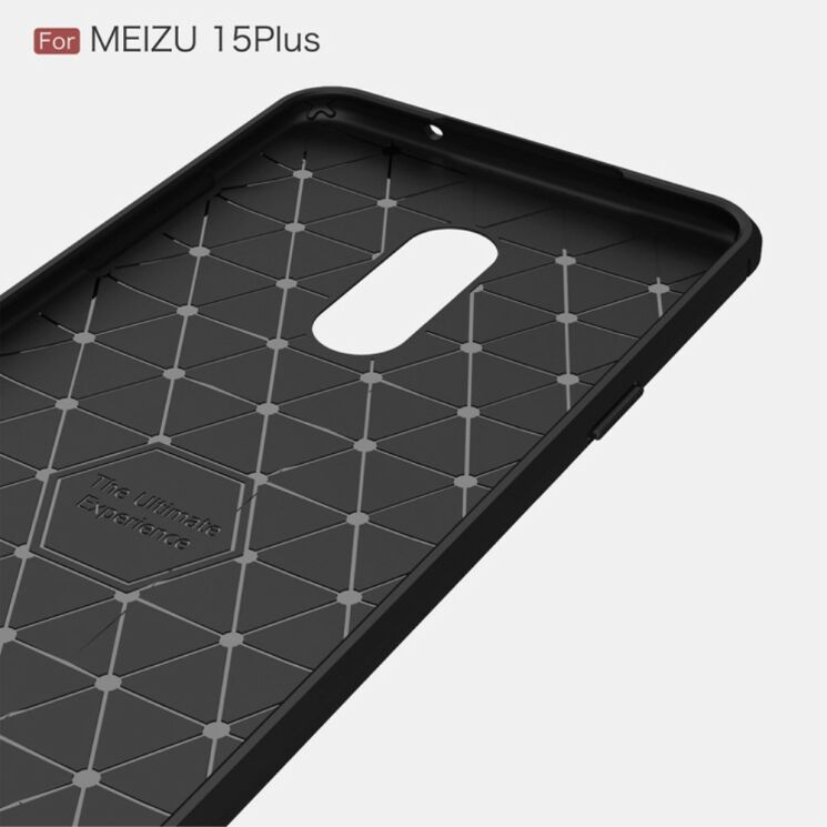 Защитный чехол UniCase Carbon для Meizu 15 Plus - Grey: фото 6 из 11