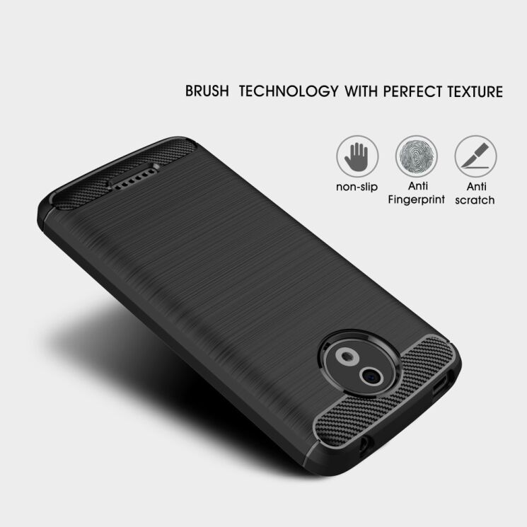 Защитный чехол UniCase Carbon для Motorola Moto C Plus - Black: фото 4 из 8