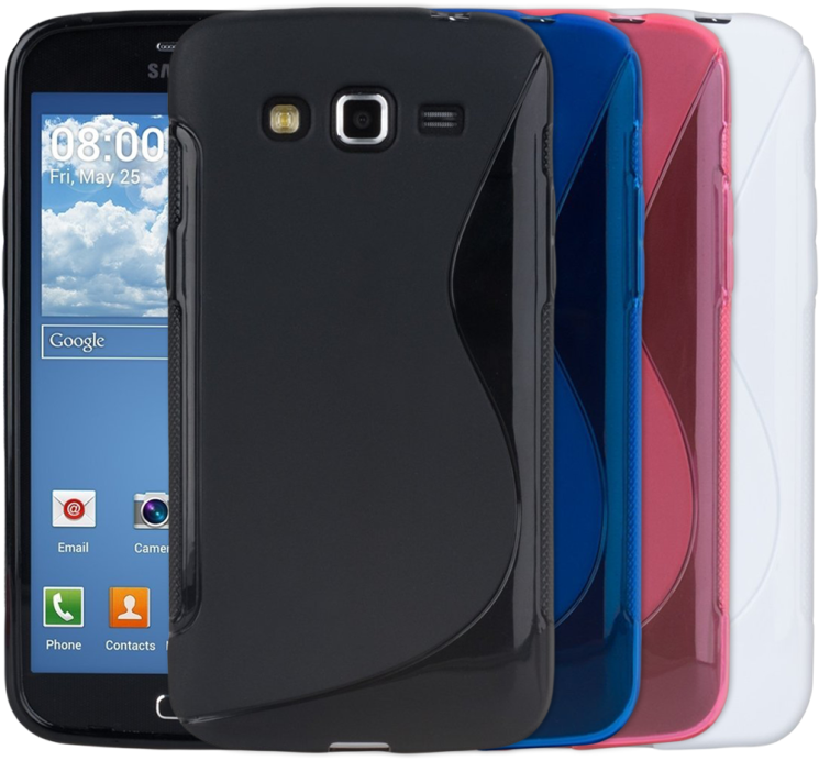 Силиконовая накладка Deexe S Line для Samsung Galaxy Grand 2 (G7102) - Black: фото 5 из 5