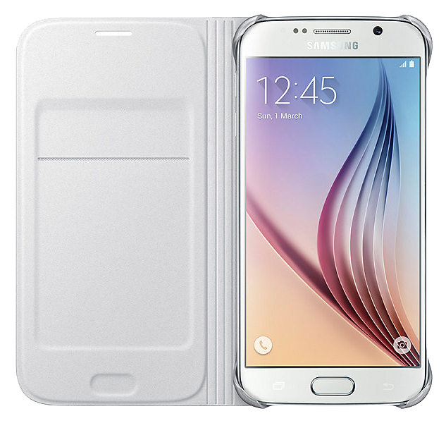 Чехол Flip Wallet PU для Samsung S6 (G920) EF-WG920PLEGRU - White: фото 2 из 8