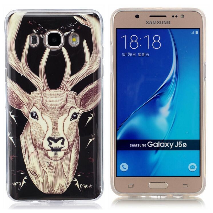 Силиконовый (TPU) чехол Deexe LumiCase Samsung Galaxy J5 2016 (J510) - Elk: фото 2 из 7