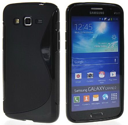 Силиконовая накладка Deexe S Line для Samsung Galaxy Grand 2 (G7102) - Black: фото 1 з 5