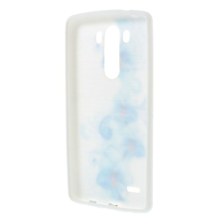Deexe Flower Pattern! Силиконовая накладка для LG G3 (D855) - Blue Lily: фото 2 з 6
