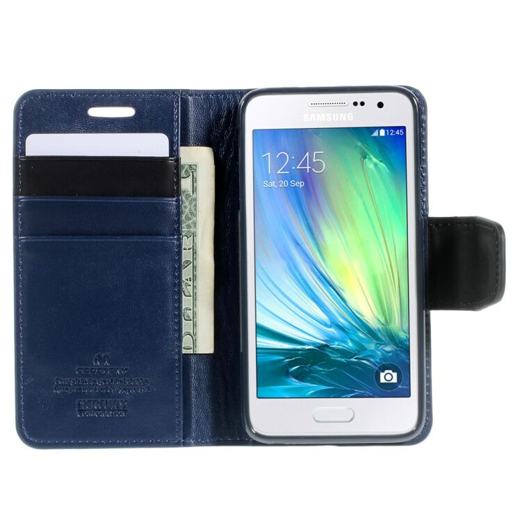 Чохол MERCURY Sonata Diary для Samsung Galaxy A3 (A300) - Dark Blue: фото 3 з 10