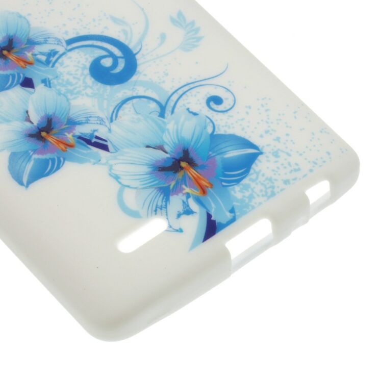 Deexe Flower Pattern! Силиконовая накладка для LG G3 (D855) - Blue Lily: фото 5 з 6