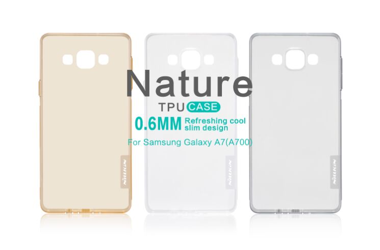 Силиконовая накладка NILLKIN 0.6mm Nature TPU для Samsung Galaxy A7 (A700) - White: фото 7 из 14