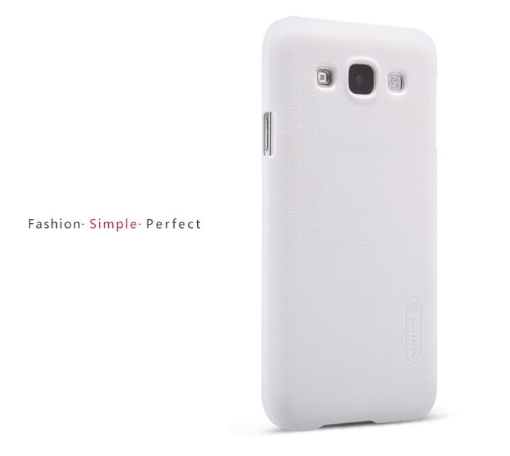 Пластиковая накладка Nillkin Frosted Shield для Samsung Galaxy E5 (E500) - White: фото 12 з 12