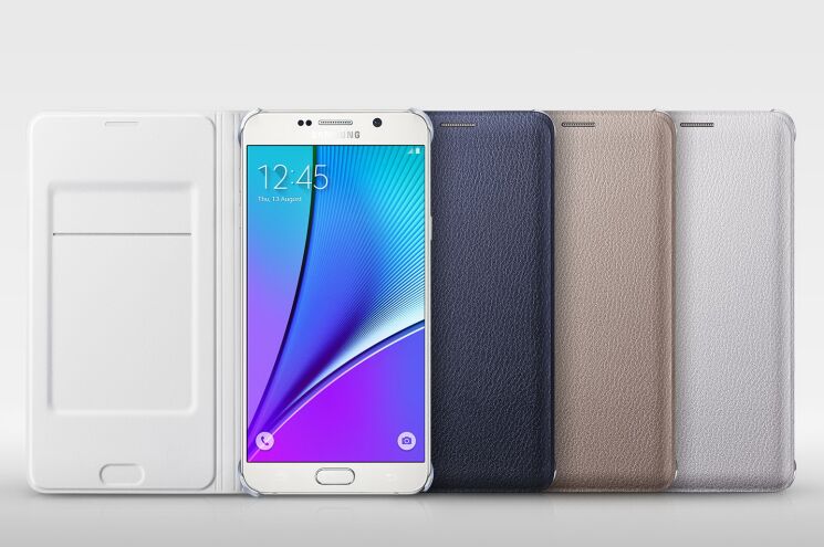Чехол Flip Wallet для Samsung Galaxy Note 5 (N920) EF-WN920PBEGRU - Silver: фото 6 из 8