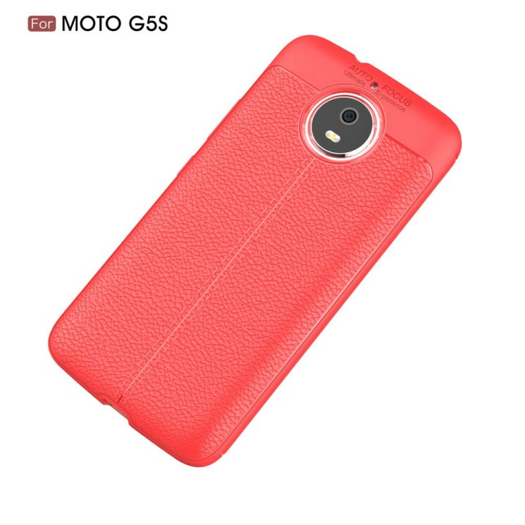 Защитный чехол Deexe Leather Cover для Motorola Moto G5s - Red: фото 2 из 11