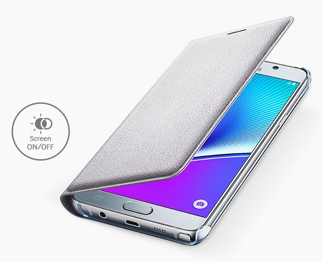 Чехол Flip Wallet для Samsung Galaxy Note 5 (N920) EF-WN920PBEGRU - Silver: фото 8 из 8